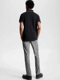 Tommy Hilfiger miesten pikee, 1985 RWB TIPPED Musta