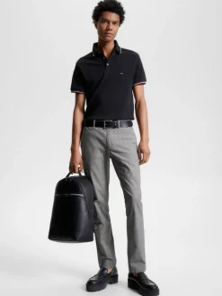 Tommy Hilfiger miesten pikee, 1985 RWB TIPPED Musta