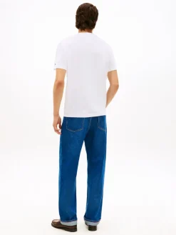 Tommy Hilfiger miesten t-paita Global Stripe Pique Pocket Tee, valkoinen