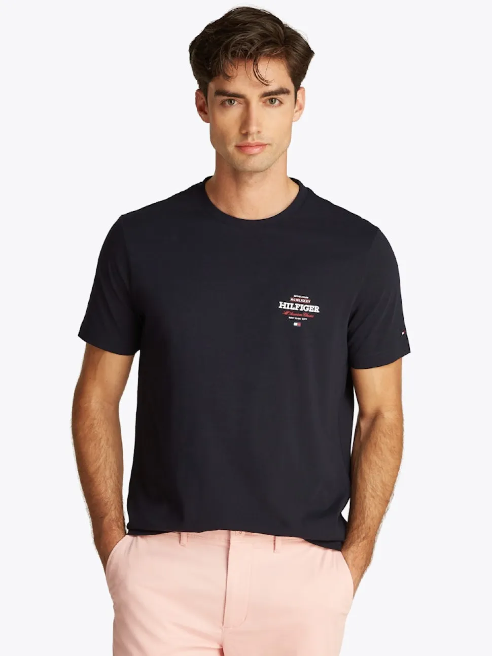 Tommy Hilfiger miesten t-paita, MONOTYPE ALL AMERICAN TEE Tummansininen