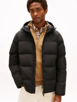 Tommy Hilfiger miesten untuvatakki, DOWN HOODED PUFFER JKT Musta