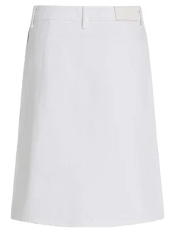 Tommy Hilfiger naisten farkkuhame, DNM KNEE STRAIGHT SKIRT WHITE Valkoinen