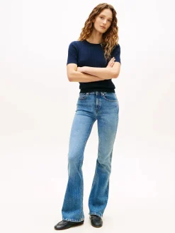 Tommy Hilfiger naisten farkut DNM Finn Flare RW, sininen