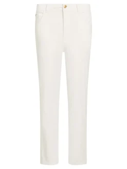 Tommy Hilfiger Naisten Housut, CORDUROY STRETCH SLIM PANT Luonnonvalkoinen