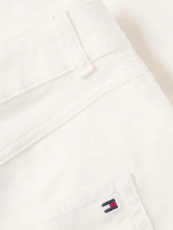 Tommy Hilfiger Naisten Housut, CORDUROY STRETCH SLIM PANT Luonnonvalkoinen