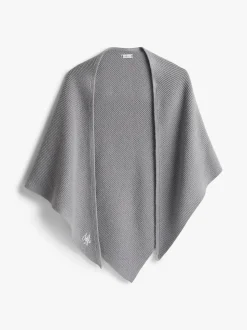 Tommy Hilfiger naisten huivi TOMMY SCRIPT CASH TRIANGLE SCARF, vaaleanharmaa