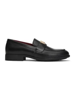 Tommy Hilfiger naisten kengät, TH LEATHER CLASSIC LOAFER Musta