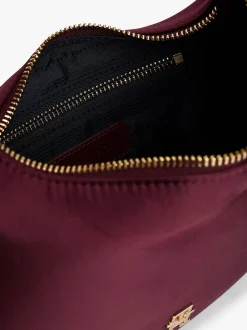 Tommy Hilfiger naisten laukku TH BRIGHT BRACELET HOBO SATIN, viininpunainen