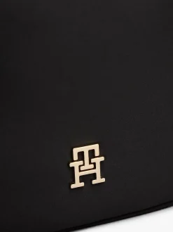 Tommy Hilfiger naisten laukku TH BRIGHT BRACELET HOBO SATIN, musta