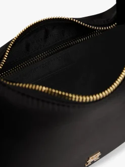 Tommy Hilfiger naisten laukku TH BRIGHT BRACELET HOBO SATIN, musta