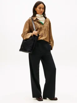 Tommy Hilfiger naisten laukku TH BRAIDED MAXI HOBO, musta