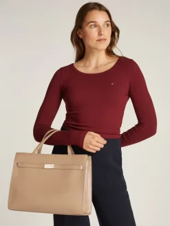 Tommy Hilfiger Naisten Laukku, TH HERITAGE WORKBAG Vaalea Beige