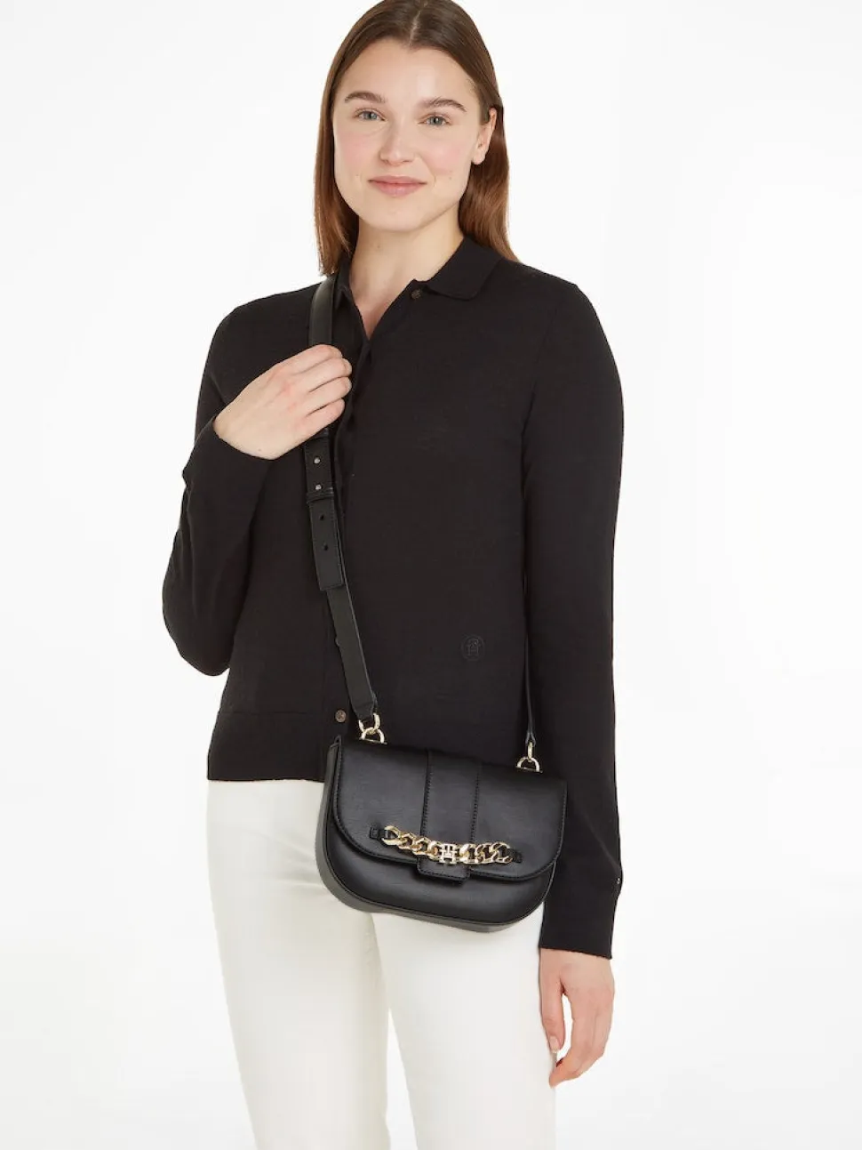 Tommy Hilfiger naisten laukku, TH LUXE CROSSOVER Musta