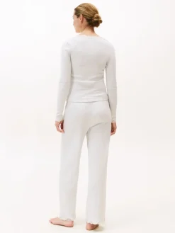 Tommy Hilfiger naisten paita, LS LACE TOP Vaaleanharmaa