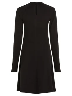 Tommy Hilfiger Naisten Pitkähihainen Trikoomekko, F&F C-NK SHINY INTERLOCK LS DRESS 99 Musta