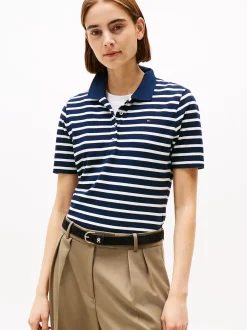 Tommy Hilfiger naisten pikeepaita, 1985 REG PIQUE POLO SS Raidallinen Sininen