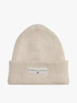 Tommy Hilfiger naisten pipo, TJW LINEAR BEANIE Luonnonvalkoinen