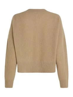 Tommy Hilfiger naisten pusero, TH SCRIPT SOFT WOOL SWEATER Kameli