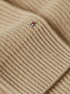 Tommy Hilfiger naisten pusero, TH SCRIPT SOFT WOOL SWEATER Kameli