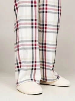 Tommy Hilfiger Naisten Pyjama, K-GIFT FLANNEL SET&SLIPPER Monivärinen Kuosi