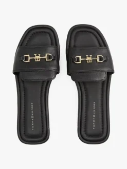 Tommy Hilfiger naisten sandaalit, LEATHER HORSEBIT MULE Musta