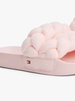 Tommy Hilfiger naisten sandaalit, TJW BRAIDED SLIDE Vaaleanpunainen