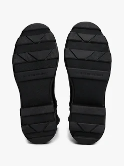 Tommy Hilfiger naisten saappaat FLAG LONG RAINBOOT WARM LINING, musta