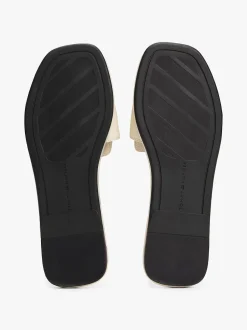 Tommy Hilfiger naisten sandaalit, LEATHER HORSEBIT MULE Luonnonvalkoinen