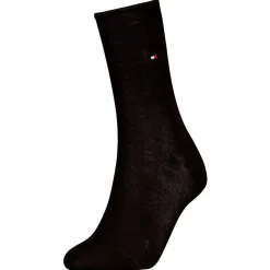 Tommy Hilfiger naisten sukat, K-WOMEN SOCK ROLL TOP PREMIUM WOOL Musta