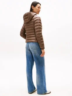 Tommy Hilfiger naisten takki, UL DOWN REG HOODED JACKET Tummanruskea