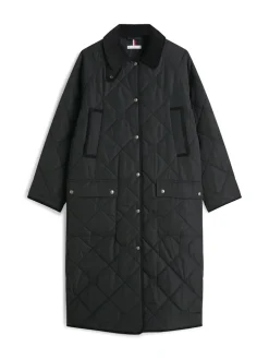 Tommy Hilfiger naisten tikkitakki Padded Flag Quilted Coat, musta