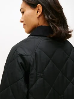 Tommy Hilfiger naisten tikkitakki Padded Flag Quilted Coat, musta