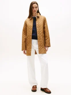 Tommy Hilfiger naisten tikkitakki, PADDED NYLON REG QUILTED COAT Kameli