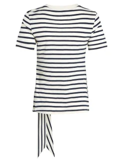 Tommy Hilfiger naisten t-paita, KNOT BOAT-NK SS TEE Raidallinen Valkoinen
