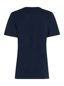 Tommy Hilfiger naisten t-paita, K-REG SCRIPT C-NK TEE SS Tummansininen