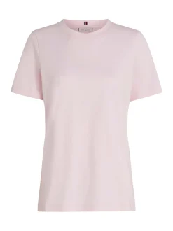 Tommy Hilfiger naisten t-paita, K-REG SCRIPT C-NK TEE SS Vaaleanpunainen