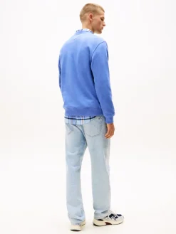 Tommy Jeans Miesten Collegepaita, REG S FLAG CREW Sininen