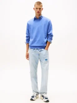 Tommy Jeans Miesten Collegepaita, REG S FLAG CREW Sininen