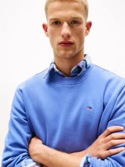 Tommy Jeans Miesten Collegepaita, REG S FLAG CREW Sininen