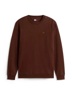 Tommy Jeans Miesten Collegepaita, REG S FLAG CREW Kaakaonruskea