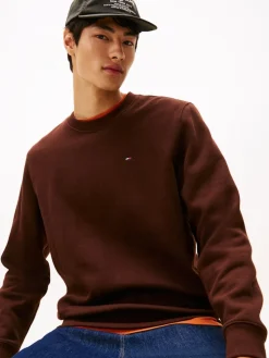 Tommy Jeans Miesten Collegepaita, REG S FLAG CREW Kaakaonruskea