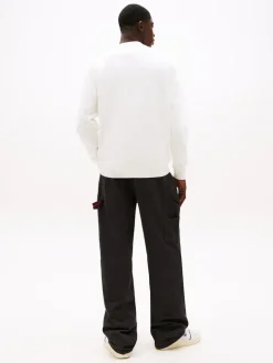 Tommy Jeans miesten collegepusero, TJM REG SFLAG CREWNECK Valkoinen