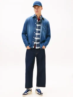 Tommy Jeans miesten farkkupaita TJM Denim Regular Fir Shirt EXT, sininen