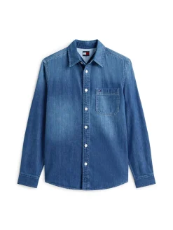 Tommy Jeans miesten farkkupaita TJM Denim Regular Fir Shirt EXT, sininen