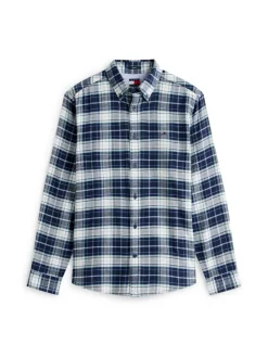 Tommy Jeans miesten kauluspaita TJM Reg Flannel Check Shirt Ext Sininen, indigo