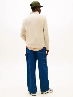 Tommy Jeans miesten neulepusero TJM Slim ESS Sweater EXT, beige