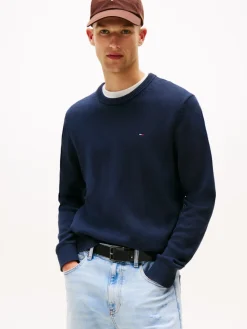 Tommy Jeans miesten neulepsuero, TJM SLIM ESS SWEATER EXT Tummansininen