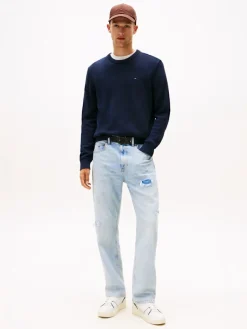 Tommy Jeans miesten neulepsuero, TJM SLIM ESS SWEATER EXT Tummansininen