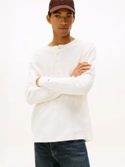 Tommy Jeans miesten paita, TJM SLIM WAFFLE SCRIPT HENLEY Kerma