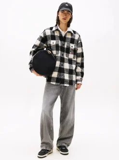 Tommy Jeans miesten paitatakki TJM Check Overshirt Ext, musta ruutu